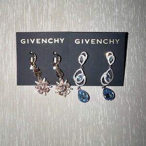 BUNDLE Givenchy Silver and Blue Drop Earrings